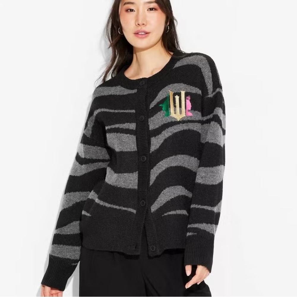 NWT Paul Tazewell X Target Wicked Gray Striped Cardigan Sweater S M L